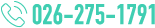 Tel. 026-275-1791